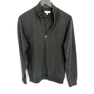 Reiss Mens 1/4 zip pullover sweatshirt